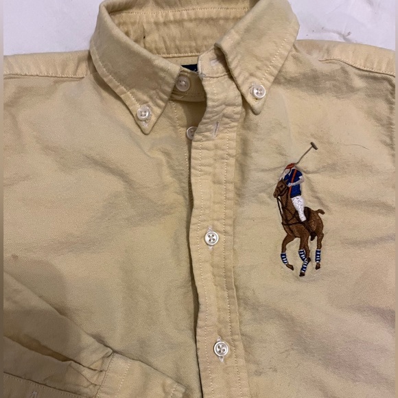 Ralph Lauren boys size 5 Oxford button down yellow - Picture 4 of 5